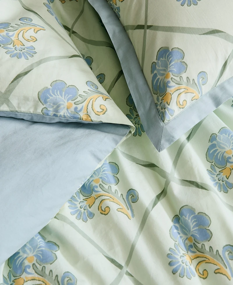 Brooklyn Loom Olivia Floral 3-Piece Duvet Cover Set, Full/Queen