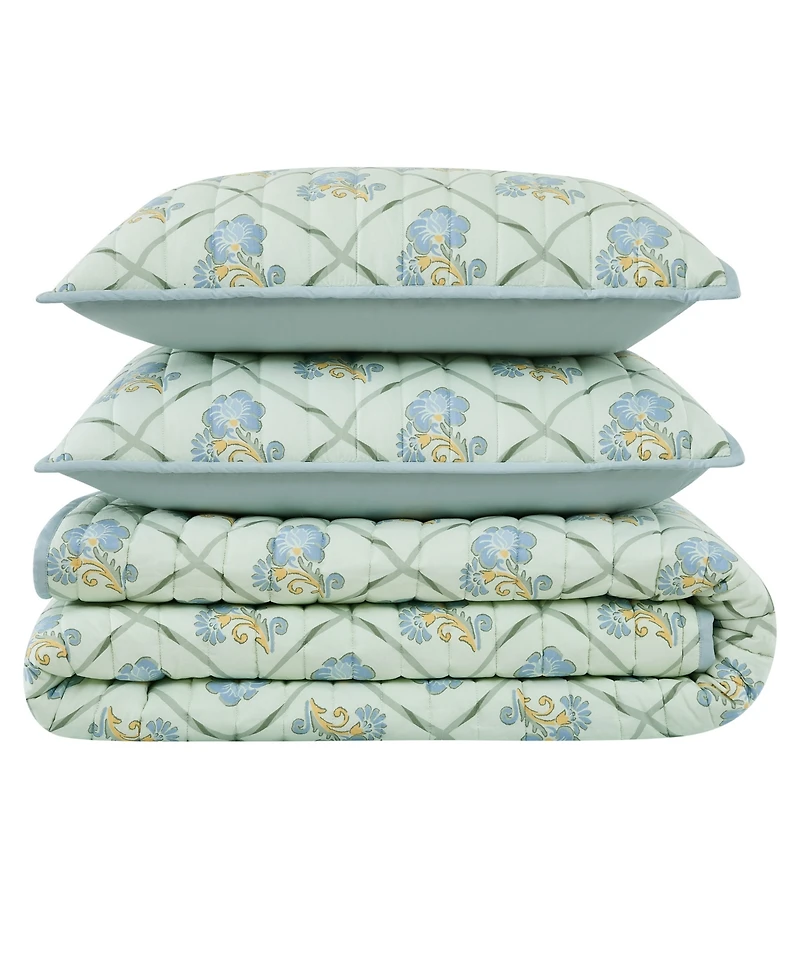 Brooklyn Loom Olivia Floral 2-Piece Quilt Set, Twin/Twin Xl