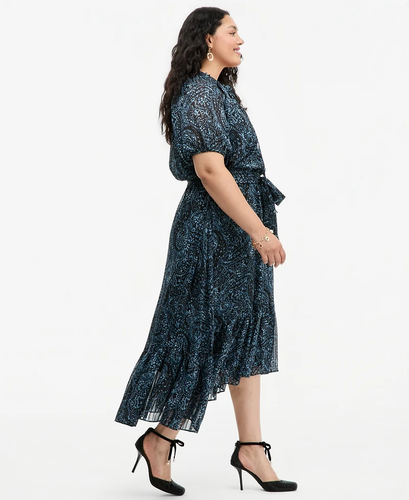 I.n.c. Plus Paisley Metallic High-Low Dress, Macy's Exclusive