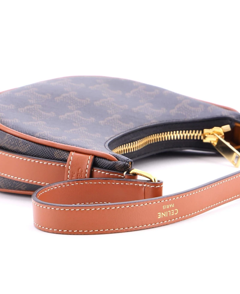Pre-Owned Celine Mini Ava Bag Triomphe Coated Canvas