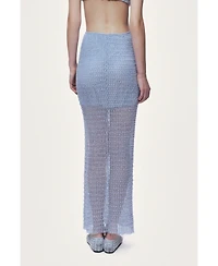 Nocturne Women's Mesh Detail Maxi Skirt