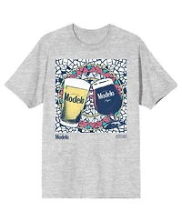 Modelo Men's Glasses Mosaic glass background Viva La Tradicion on Athletic Heather Short Sleeve Adult