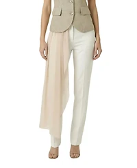 Modenaire Women's Tailored Sleeveless V-Neck Button-Front Vest