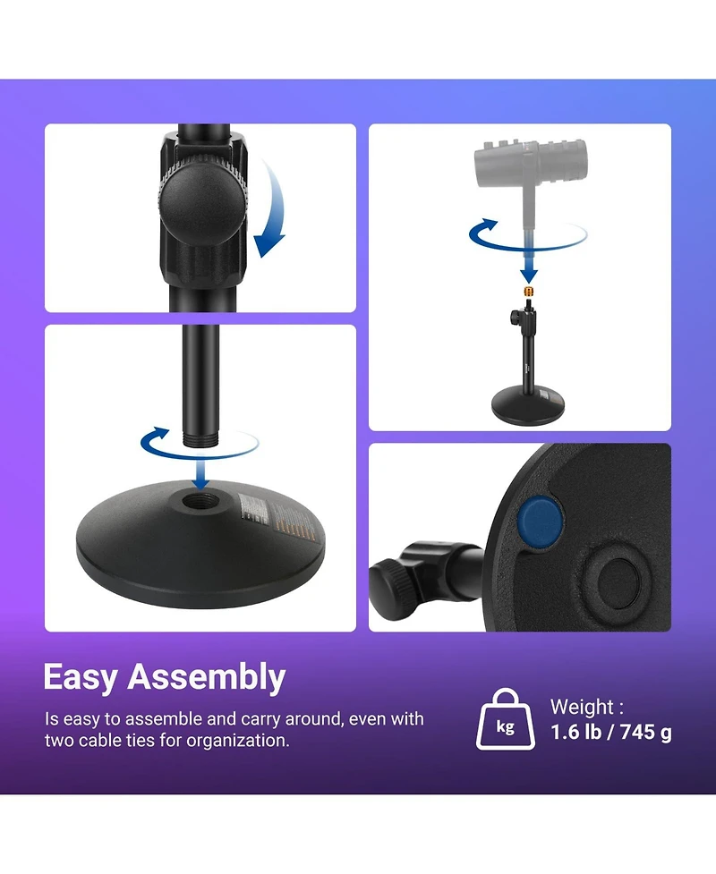 Neewer MS014 Microphone with 3.3 lbs for QuadCast SoloCast Shure Yeti Snowball