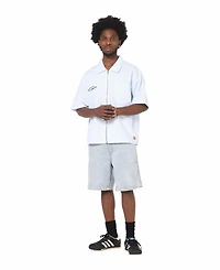 Carre Men's Oxford Stripe Zip Up Shirt