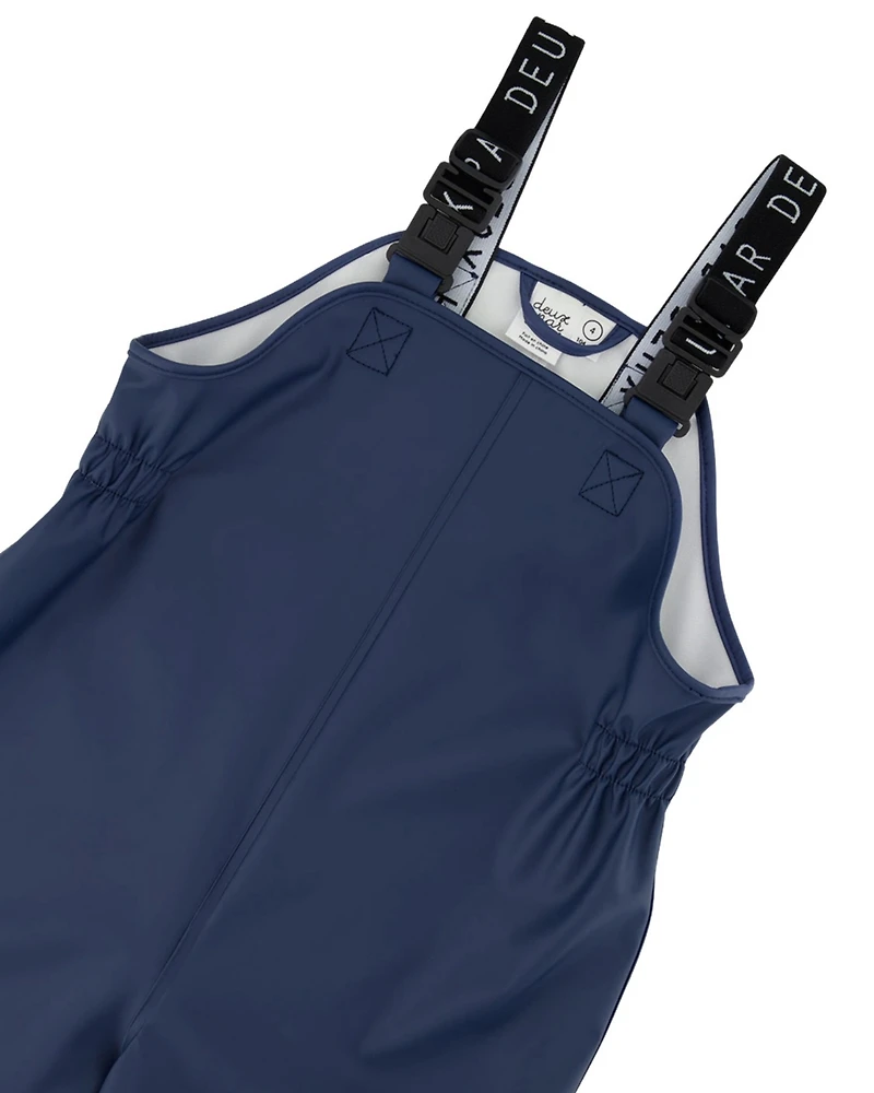 Deux par Toddler (2T - 5T) Unisex Rain Overalls Pant