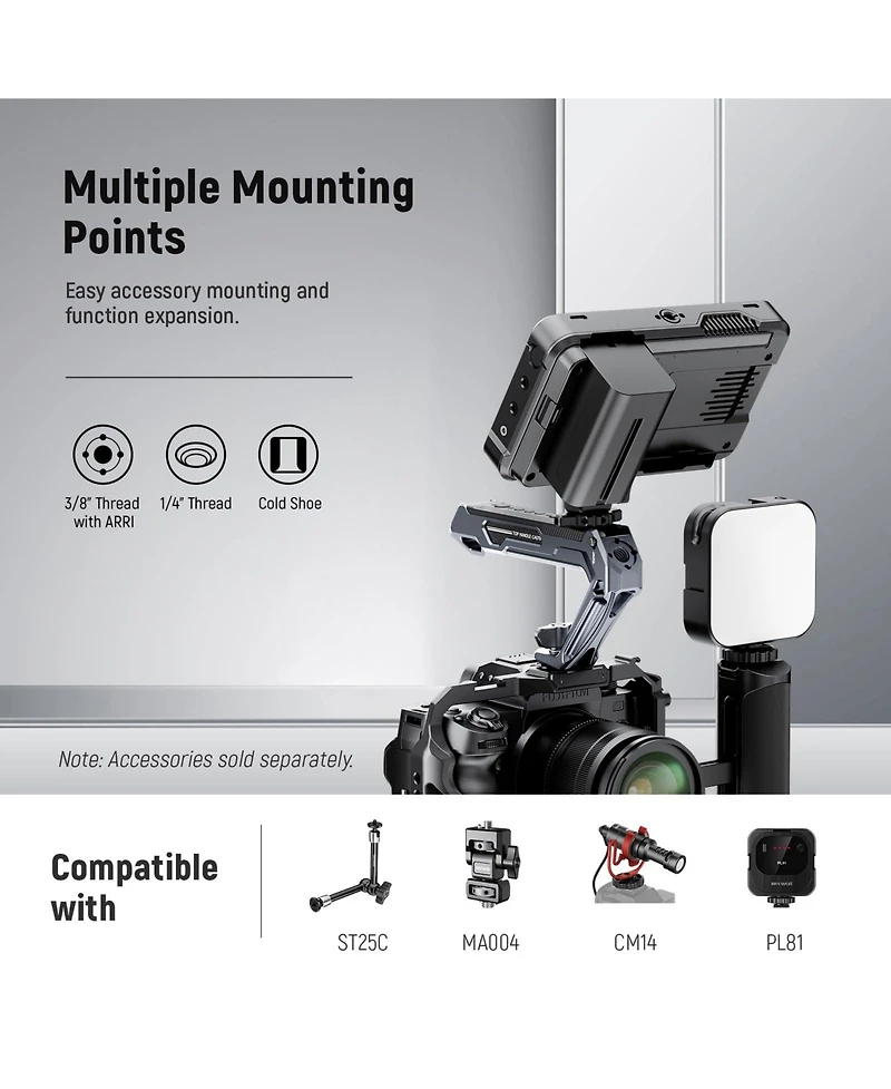 Neewer CA078 Camera Mounting Accessory for SmallRig Camera Cage Video Rig Stabilizer