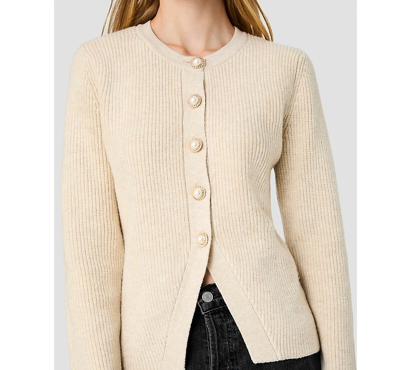 French Connection Women's Marley Jewel Neck Button-Front Cardigan