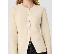 French Connection Women's Marley Jewel Neck Button-Front Cardigan