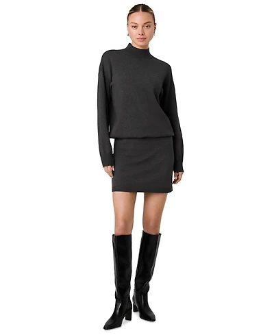 French Connection Women's Cosysoft Mock Neck Long-Sleeve Mini Dress