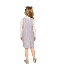 Deux par Girls (2T-5T) Checkered Jumper