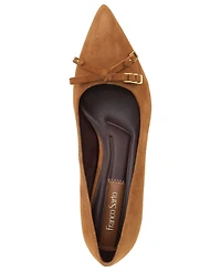 Franco Sarto Women's Suede Bow Pointed Toe Pumps