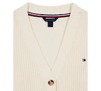 Tommy Hilfiger Girls' 7-16 Rib Knit Button-Front Cardigan