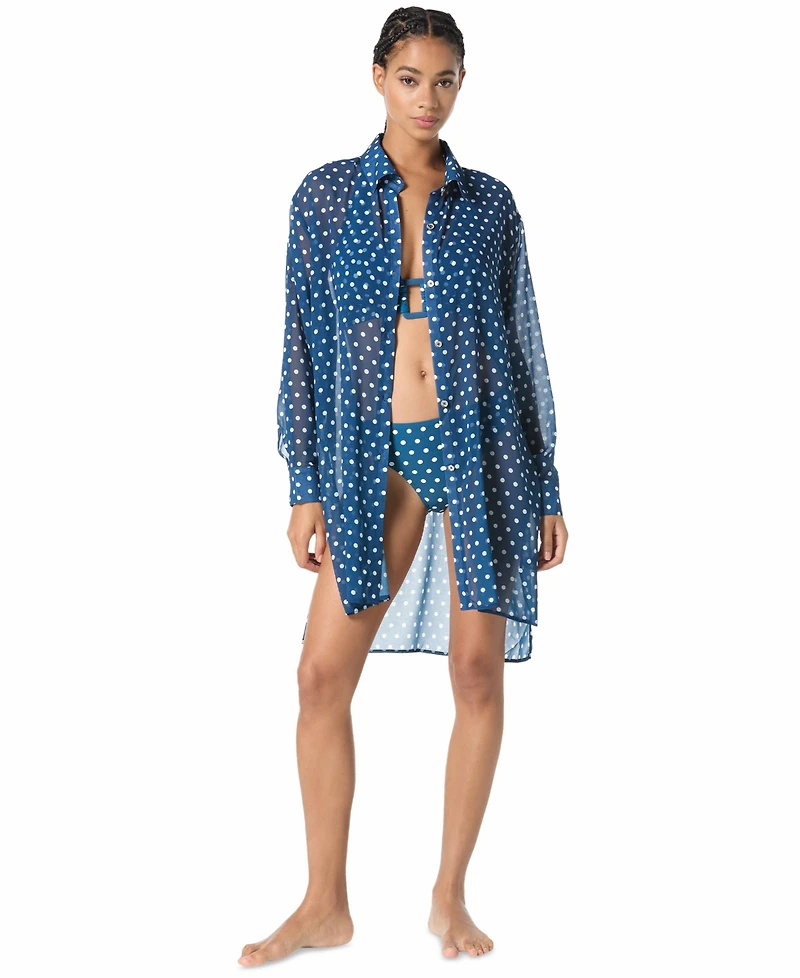 Michael Kors Women's Cover-Up Swim Shirt