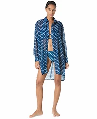 Michael Kors Women's Cover-Up Swim Shirt