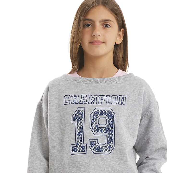 Champion Girls' 7-16 Long-Sleeve Graphic Sweatshirt