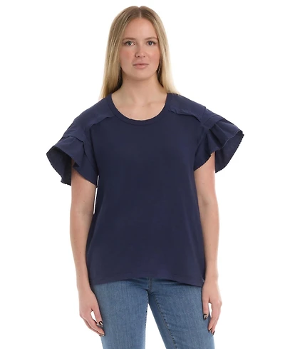 Wilt Women's Ruffle Short Sleeve Tee