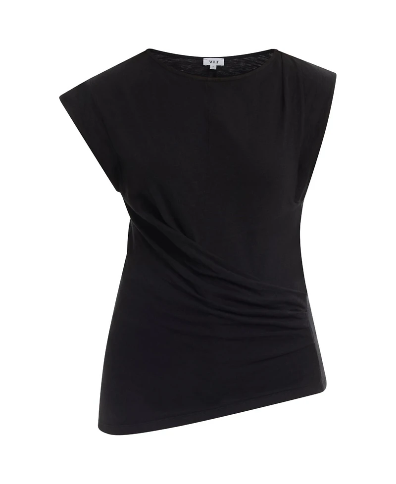 Wilt Women's Boat Neck Rolled Cuff Tee