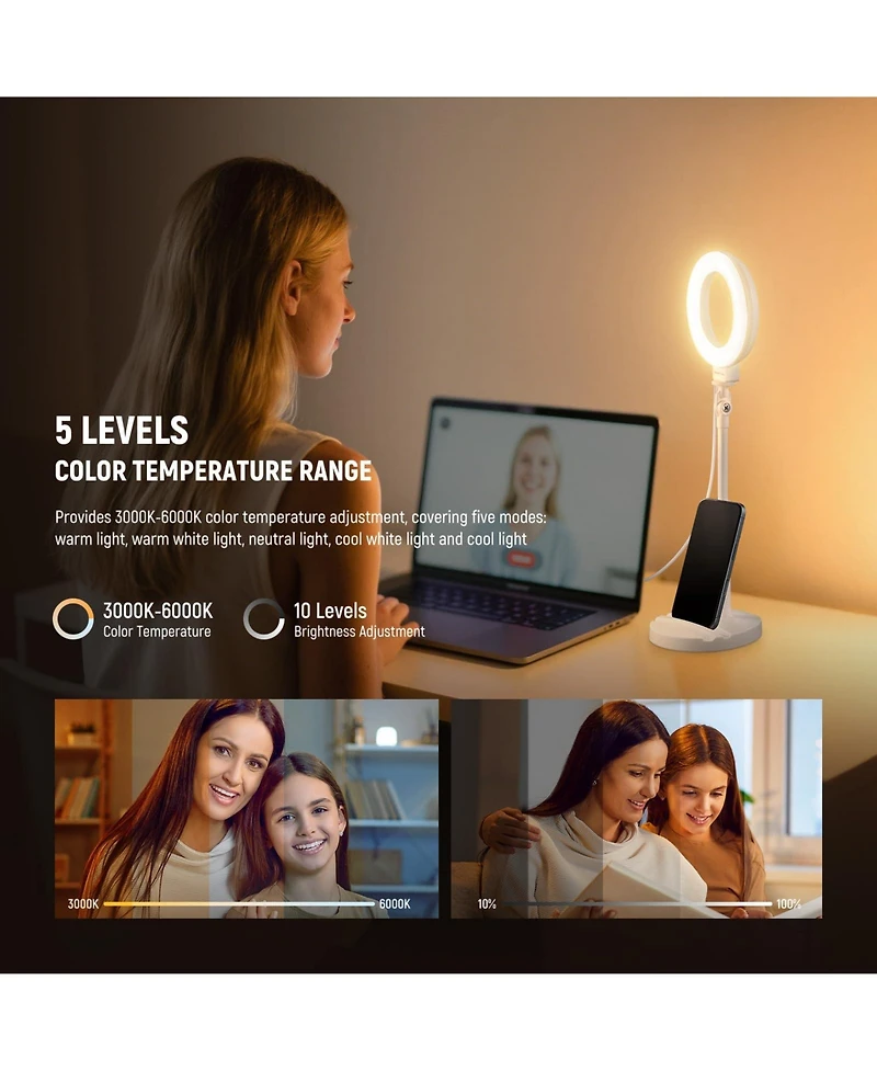 Neewer BR60 Ring Light with 13cm, 10W for select iPhone models