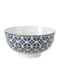 Gibson Home Castle Way 4-Piece Serving Bowl Set, 8 Inch Round Stoneware Bowls, Decorative Everyday Use