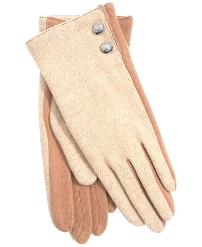 Lauren Ralph Two Button Pattern Top Gloves