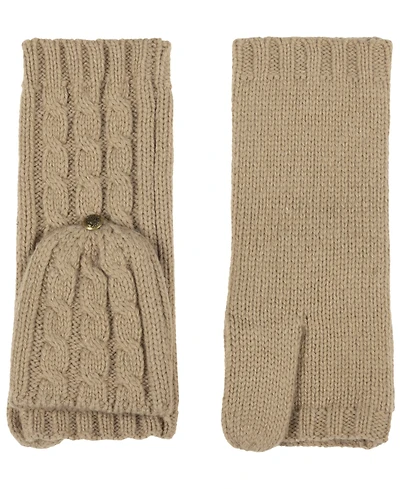 Lauren Ralph Core Cable Knit Pop Top Gloves
