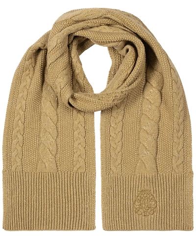 Lauren Ralph Metallic Direct Embroidery Cable Scarf