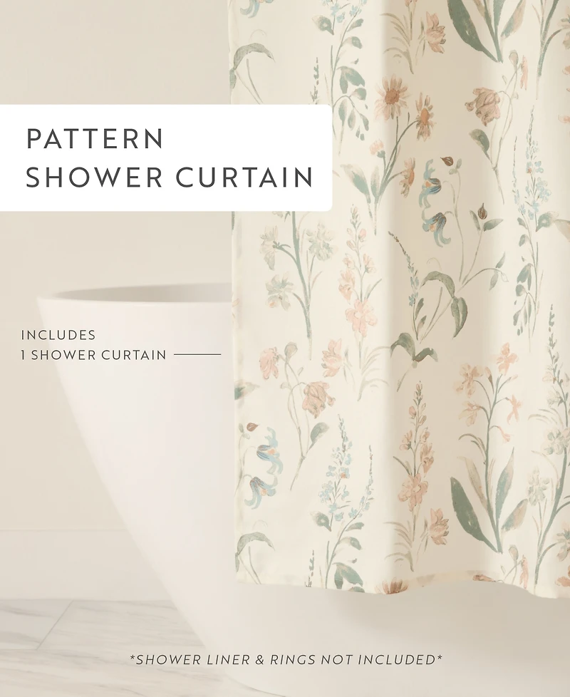 ienjoy Home Printed Floral Shower Curtains, 72" x