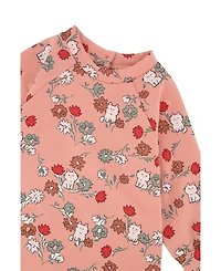 Deux par Toddler Girl French Terry Dress Cat Print