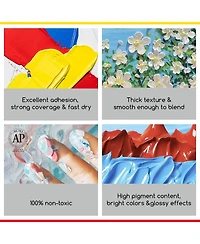 Meeden Acrylic Paint, Heavy Body, Gloss Finish, Extra-Large 1 Liter /33.8 ounces Non-Toxic Rich Pigments Color