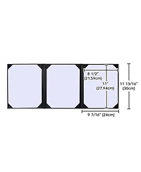 Yescom WeChef Restaurant Menu Covers 8.5x11" Trifold 3 View Pu Leather with Angled Corners for Wine List Bar Hotel 5 Pack