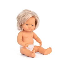 Miniland Baby Girl Doll with Red Hair 15"