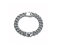 Rachel Glauber Unique Men's 14K Gold Plated Vine Enamel Detail Chain Bracelet