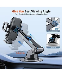 Gonez 3-in-1 Car Phone Holder Mount with Strong Suction Cup, Dashboard Windshield Air Vent Cell Phone Holder for iPhone and Android Smartphones