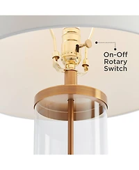 360 Lighting 26" High Cylinder Country Cottage Table Lamps Set of 2 Fillable Glass Living Room Bedroom