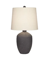 360 Lighting Kyle 24" High Farmhouse Rustic Modern Table Lamp Single Shade Living Room Bedroom Bedside Nightstand