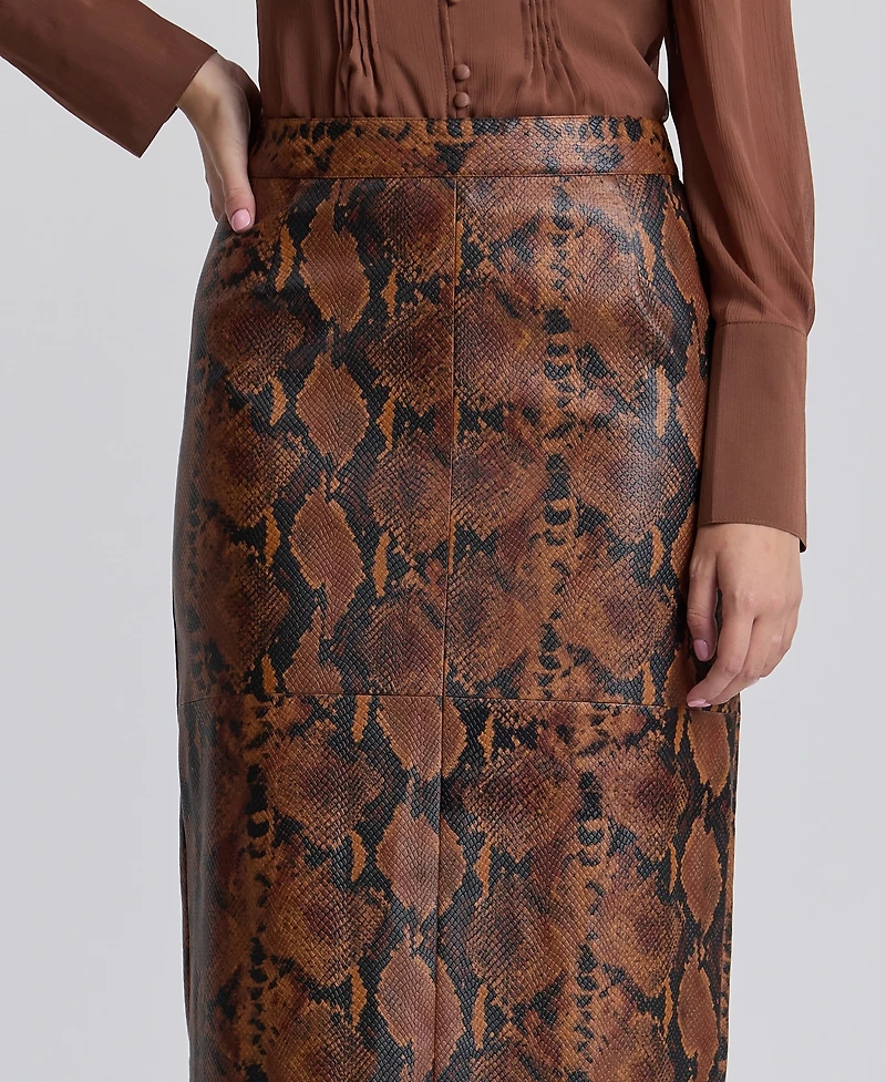 Avec Les Filles Women's Fitted Midi Skirt