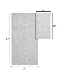 Jessica Simpson Floral Fan Cotton 4-Piece Bath Towels Set