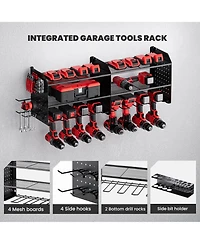 Xdovet Power Tool Organizer Wall Mount Drill Holder Pegboard Hooks Bit Rack Storage Garage Workshop