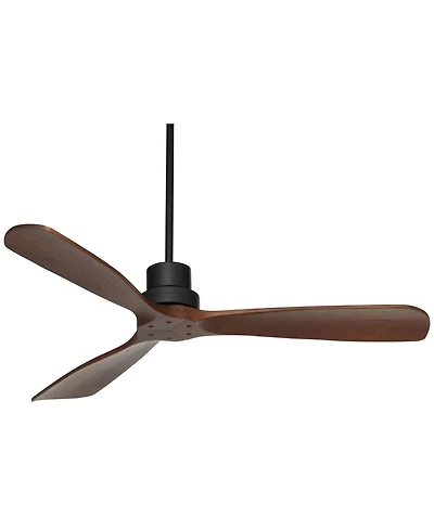 Casa Vieja Delta-Wing Dc Industrial Indoor Outdoor Ceiling Fan with Remote Control Matte Dark Walnut Damp Rated for Patio Exterior House