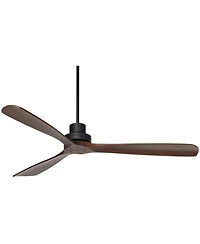 Casa Vieja Delta-Wing Xl Dc Industrial Indoor Ceiling Fan with Remote Control Matte Dark Walnut for Living Room Kitchen House Bedroom Family