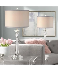 Vienna Full Spectrum Aline 27" Tall Geometric Modern Table Lamps Set of 2 Living Room Bedroom Bedside Nightstand