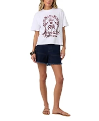 O'Neill Women's Framed Floral Graphic Cotton T-Shirt