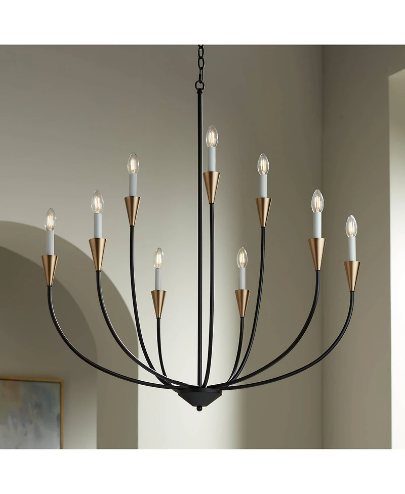 Possini Euro Design Vanelti Chandelier 37" Wide Modern 9-Light Candelabra Fixture for Dining Room House Foyer Kitchen