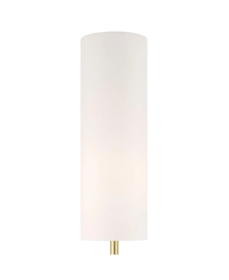 Possini Euro Design Moderne Mid Century Modern 62" Tall Standing Floor Lamp Droplet Foot Switch Metal Soft Finish Living Room