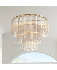 Possini Euro Design Marcie 31" Wide Soft 3-Tier Chandelier