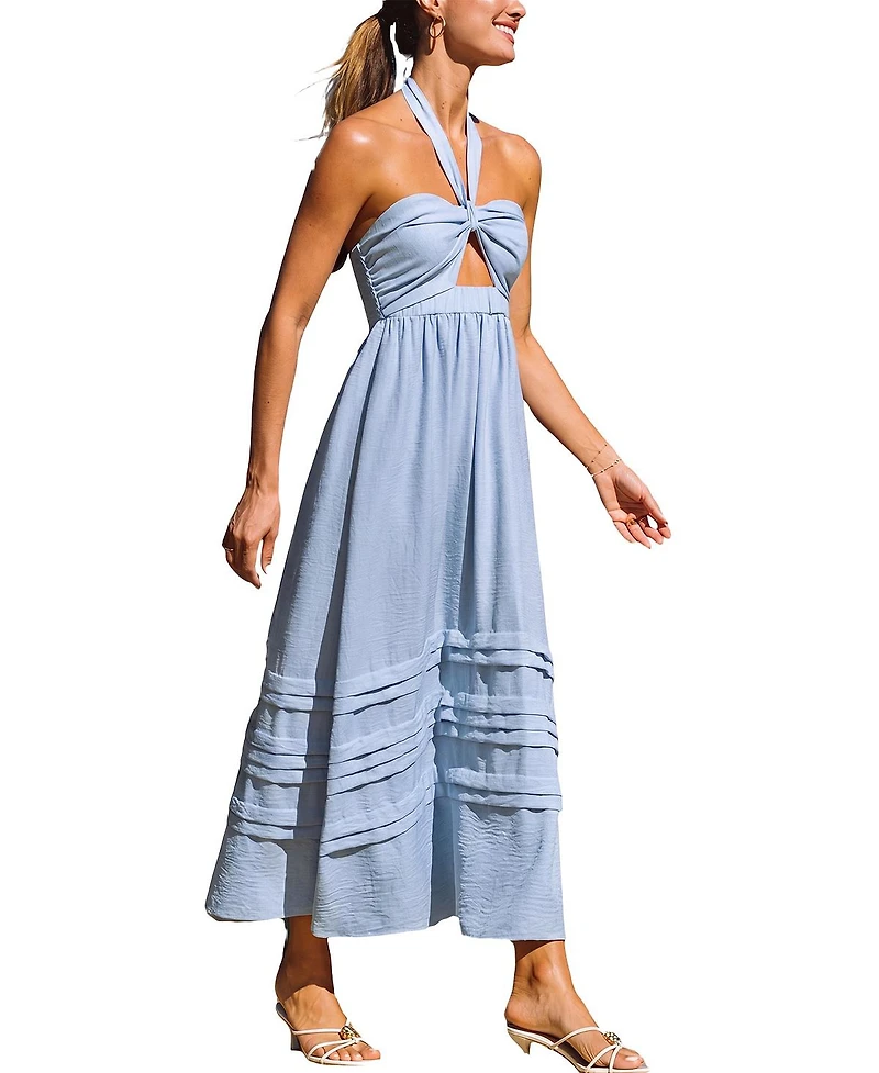 Cupshe Women's Secret Garden Blue Maxi Beach Dress