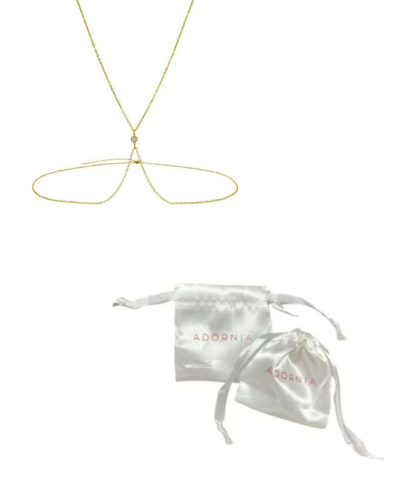 Adornia Gold-Plated X Adjustable Body Chain
