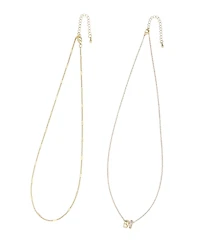 Adornia 14k Gold-Plated Set of 2 Necklace