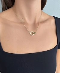 Adornia Gold Cubic Zirconia Rings Necklace